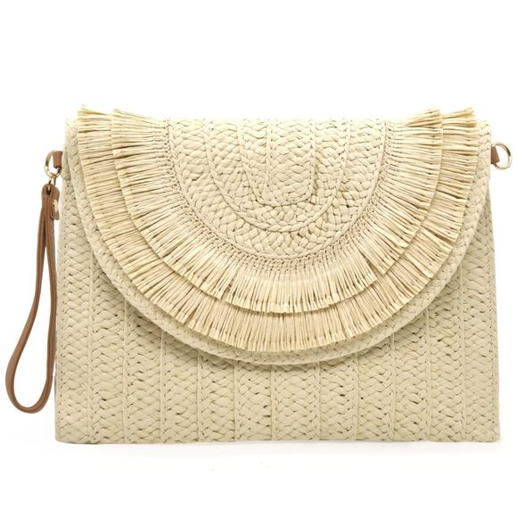Straw Clutch Purses Straw Crossbody Bags Summer Beach Bag Rattan :) - Picture 1 of 7